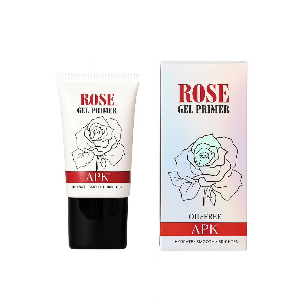 APK Rose Gel Primer Oil-Free Makeup Base | Hydrating, Brightening & Smoothing Face Primer for Flawless Long-Lasting Makeup