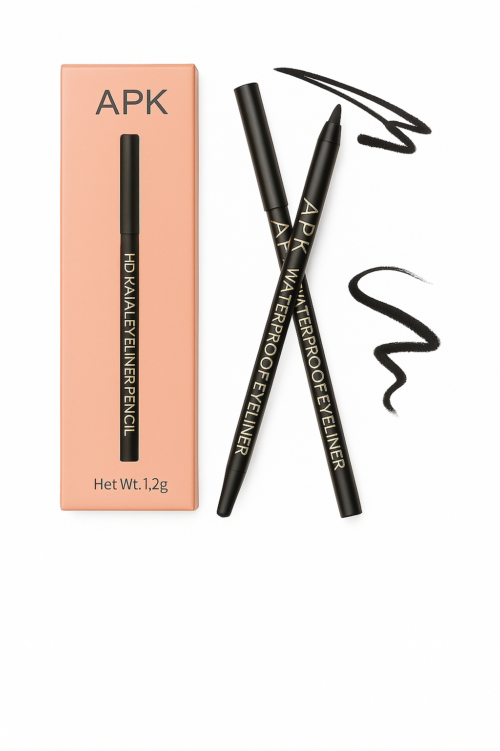 Waterproof APK Eye Liner – Long Lasting, Smudge-Proof, Bold Black Liquid Eyeliner for Perfect Winged Look