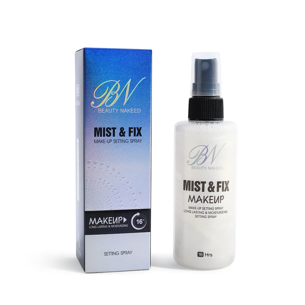 Beauty Naked Makeup Fixer Long Lasting Hydration Spray Oil Control Dewy Matte Finish Face Setting Mist Waterproof Lightweight