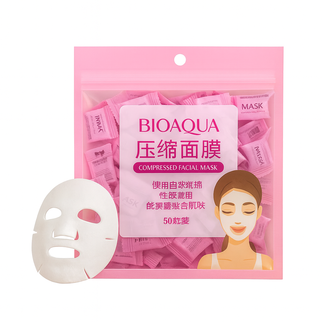 BIOAQUA Candy Face Mask Pack of 50 Hydrating Brightening Korean Skincare Deep Moisturizing Sheet Mask Anti Aging Nourishing Refreshing