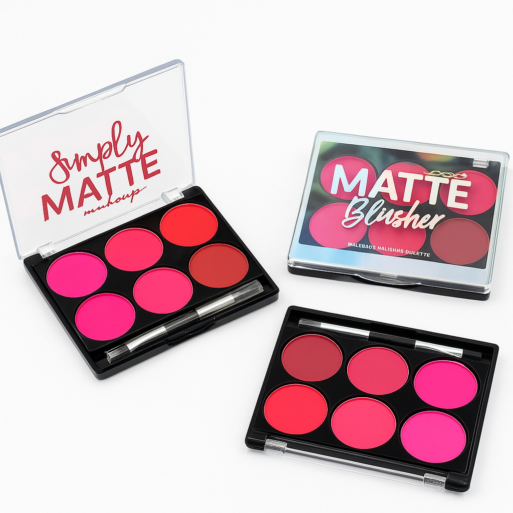 6 In 1 Colors Shimmer Blush Palette