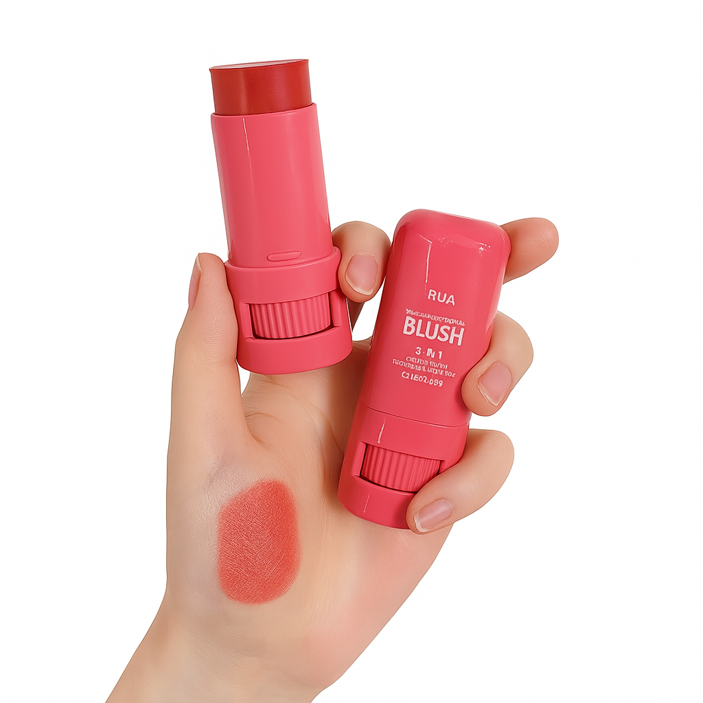 High-Pigment Matte Blush Stick – Long-Lasting, Water-Resistant & Blendable Contour Balm - Random Shades