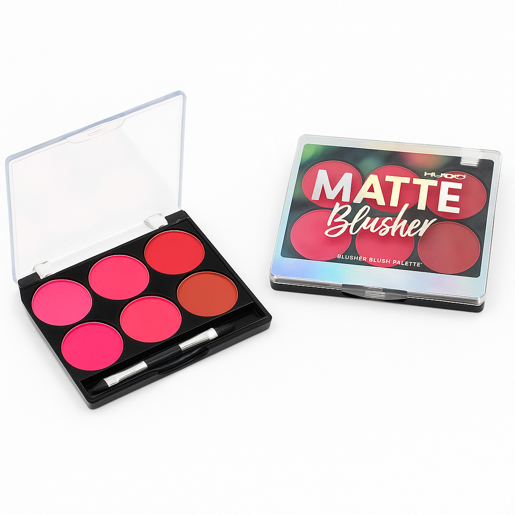 6 In 1 Colors Shimmer Blush Palette