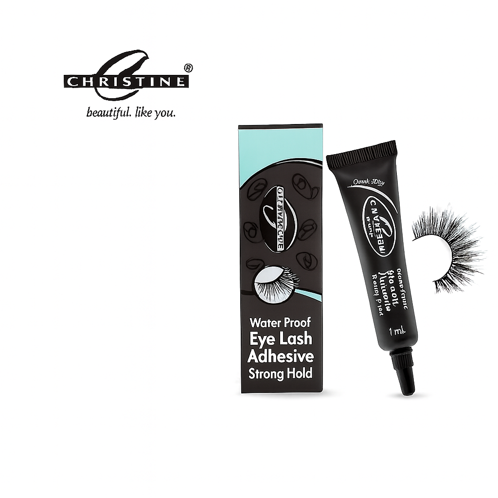 Christine Waterproof Eyelash Glue – Quick Dry, Strong Hold Lash Adhesive for False Lashes