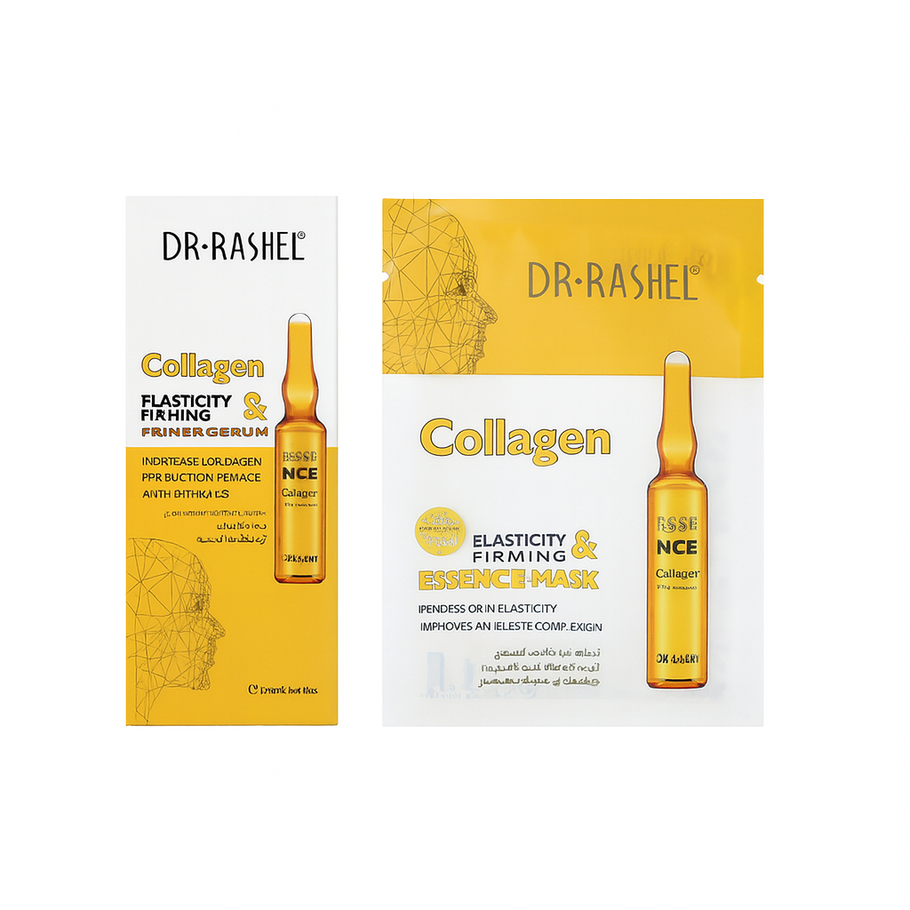 Dr Rashel Collagen Elasticity & Firming Serum + Essence Mask | Anti-Aging, Wrinkle Reduction, Skin Tightening, Hydration & Glow Face Care Deal