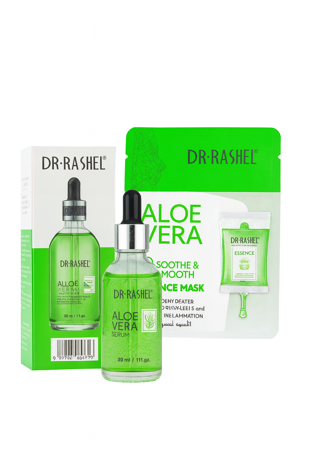 Dr Rashel Aloe Vera Serum Hydrating, Whitening, Anti Acne, Anti Wrinkle Skincare + FREE Face Mask