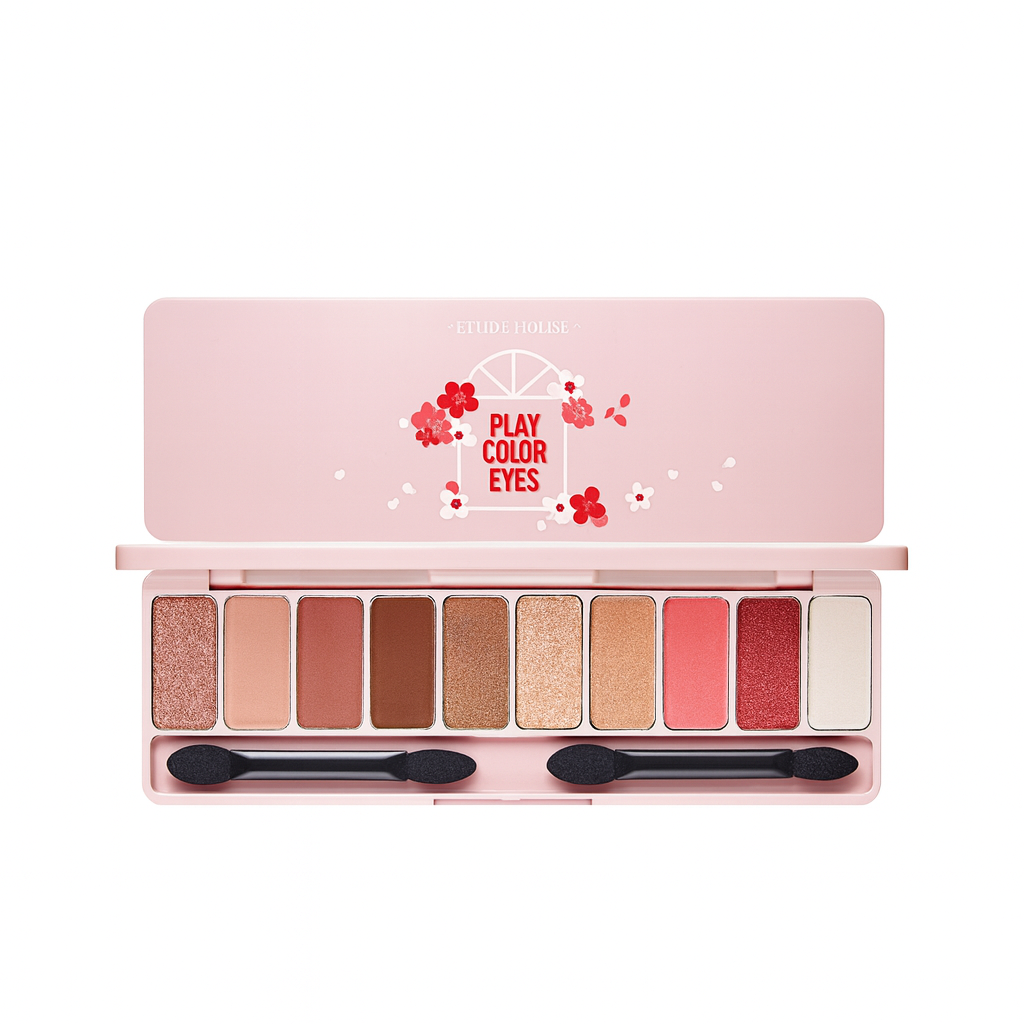 Etude House Play Color Eyeshadow Palette – 10 Shades | Long-Lasting, Highly Pigmented, Nude & Shimmer Eye Makeup Kit for Natural & Glam Looks