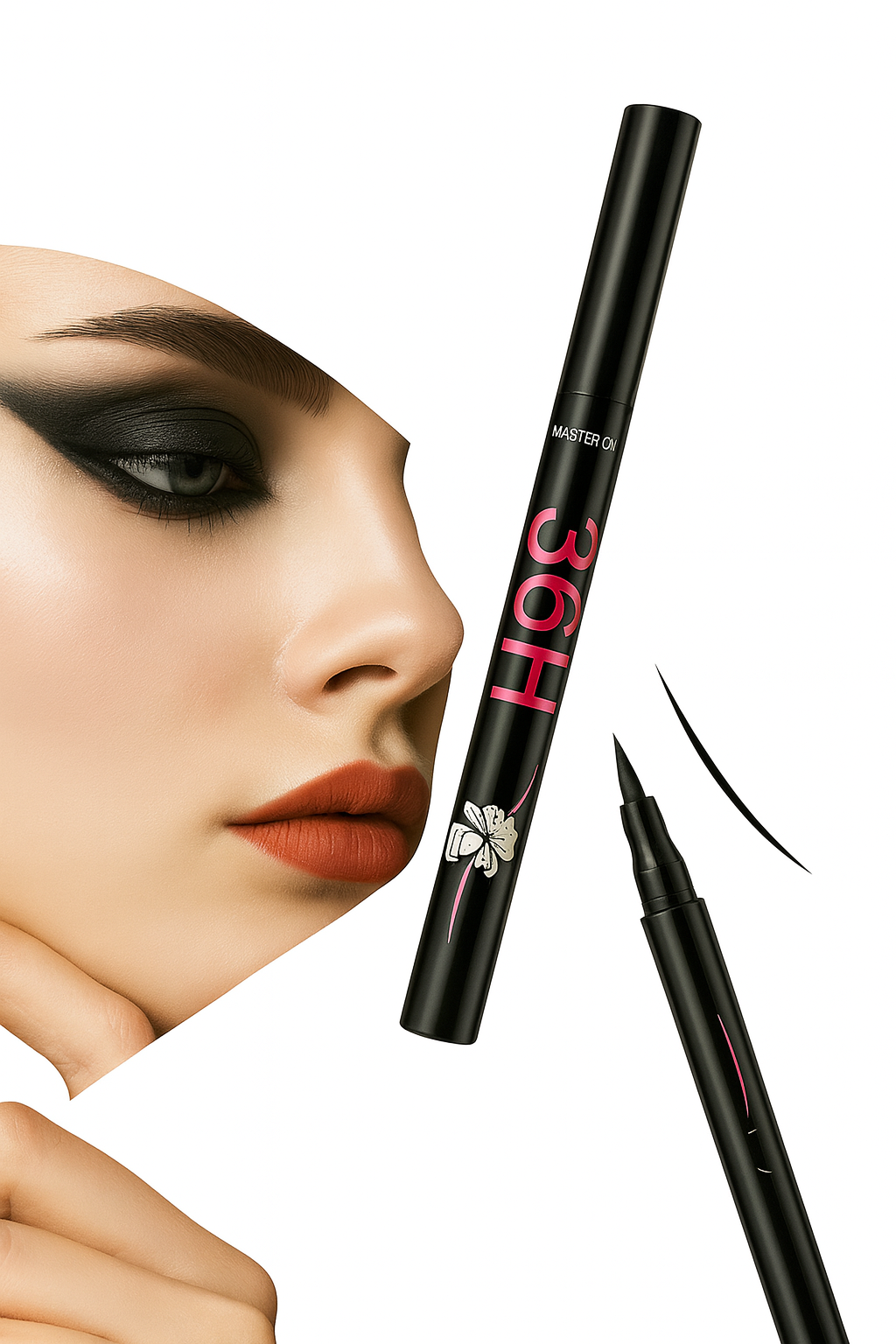 Waterproof Marker Eyeliner Pen Smudge Proof Long Lasting Bold Black Eye Makeup