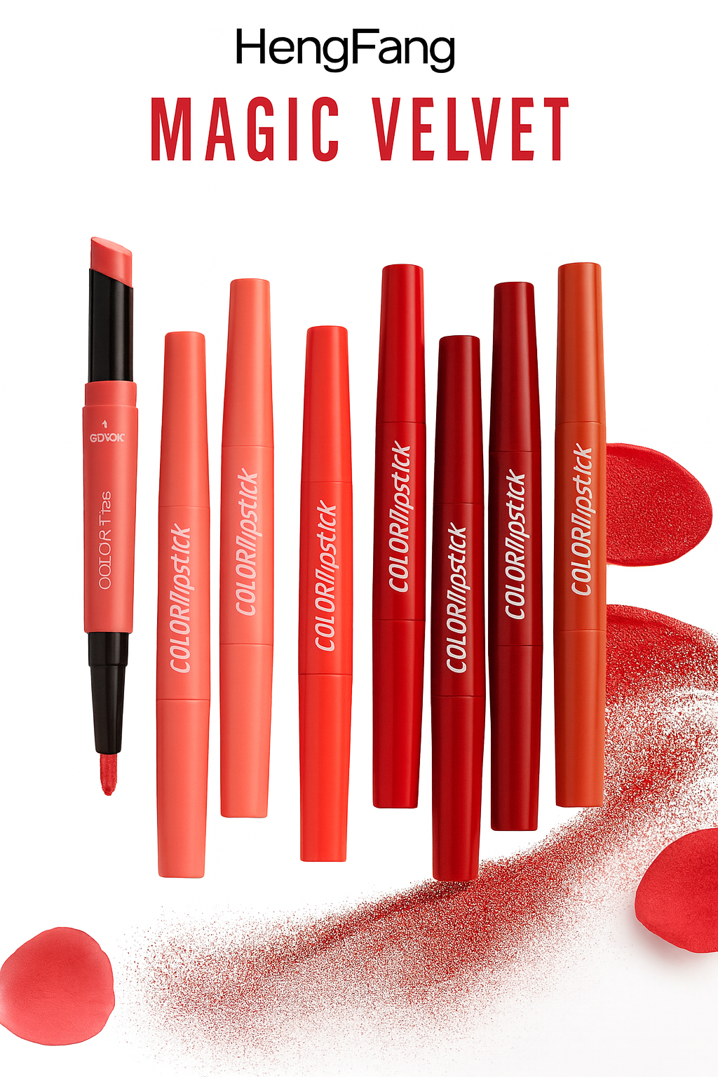 Heng Fang Magic Velvet 2 in 1 Lipstick and Liner Long Lasting Matte Waterproof Dual Shade Lip Makeup          Ask ChatGPT