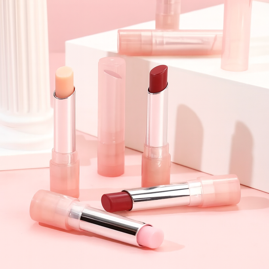 DragonRanee Moisturizing Lip Balm & Gloss Stick – Hydrating Nude Pink Lipstick for Soft, Glossy & Natural Lips | Long-Lasting Shine & Smooth Finish | Best Lip Care Makeup for Women