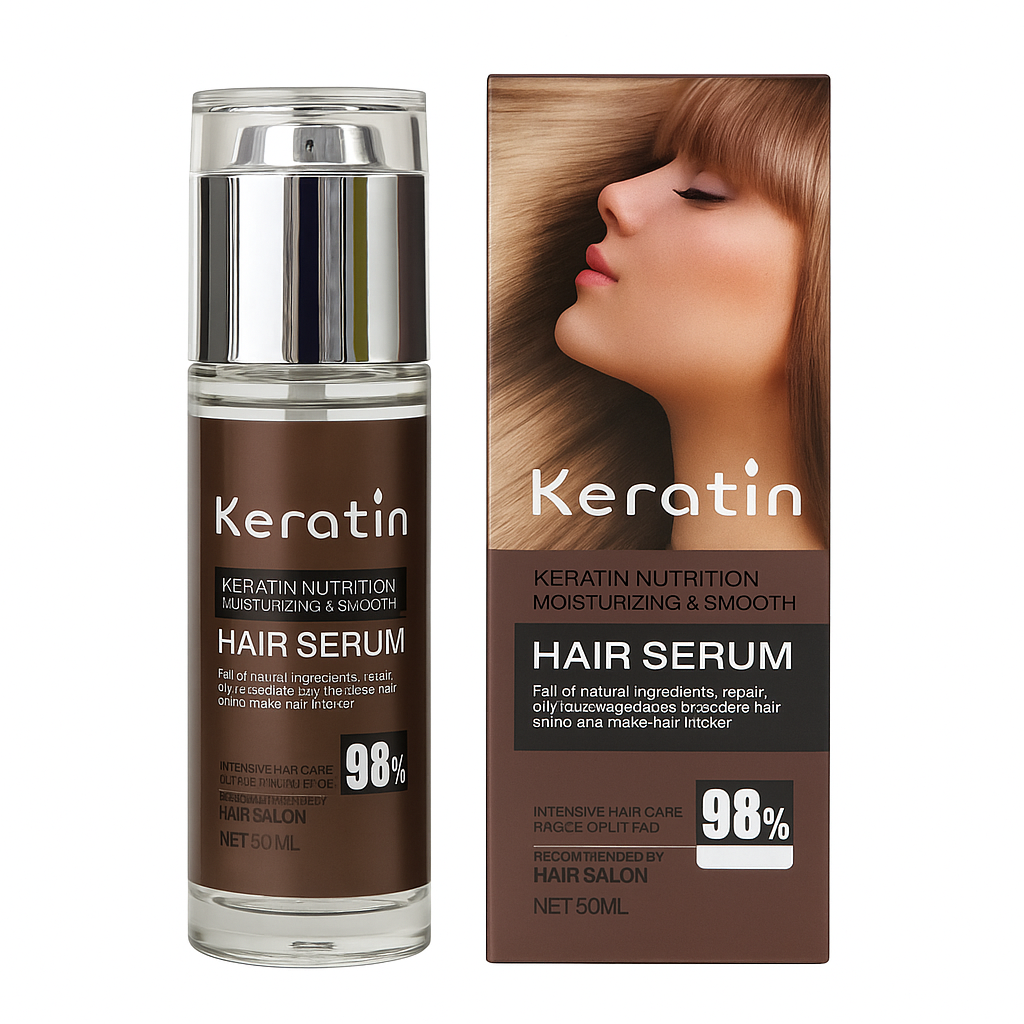Keratin Hair Serum 98% Nutrition | Professional Hair Care, Anti-Frizz, Moisturizing & Smooth, Hair Repair & Shine, Salon Recommended Oil-Free Treatment