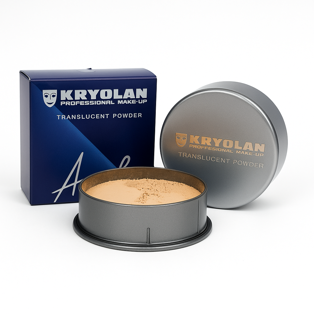 Kryolan, Translucent Powder, HD Setting Powder, Oil Control, Long Lasting, Matte Finish, Makeup Essential