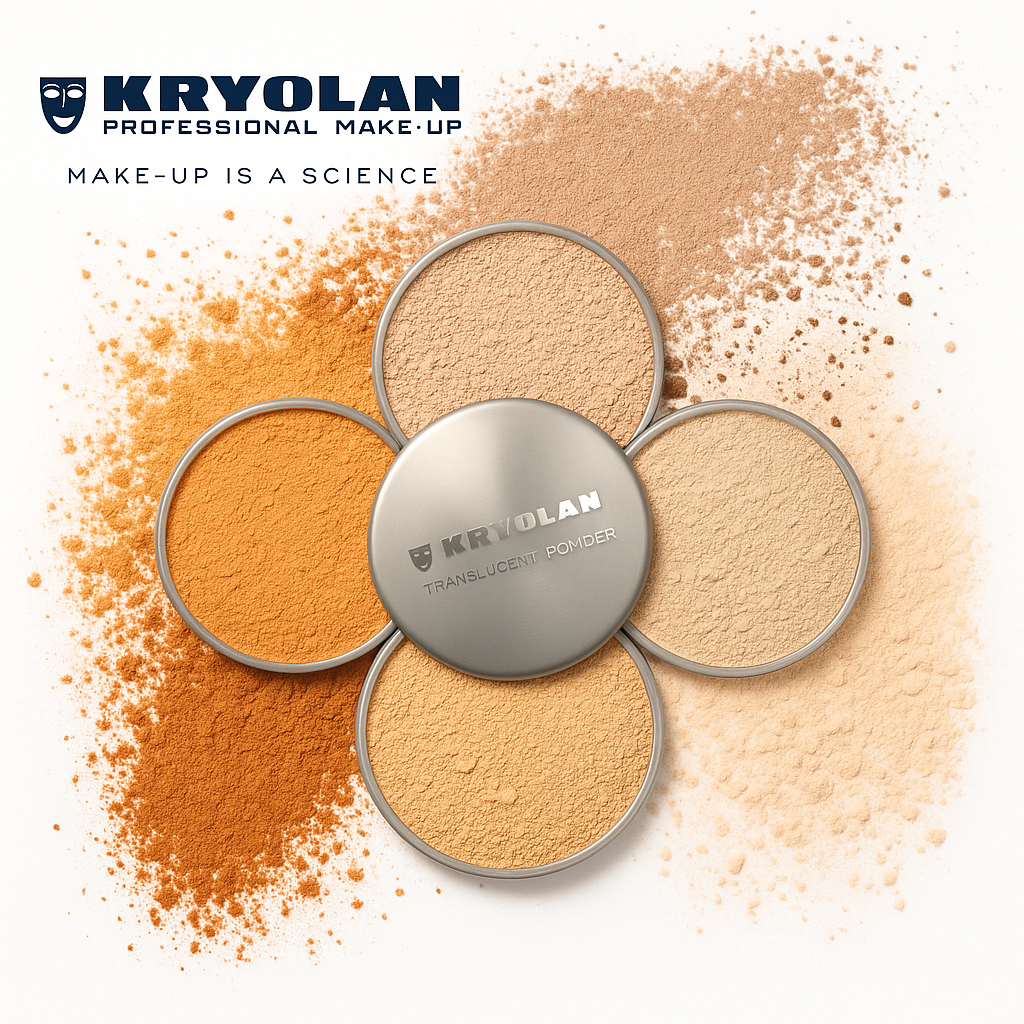 Kryolan, Translucent Powder, HD Setting Powder, Oil Control, Long Lasting, Matte Finish, Makeup Essential