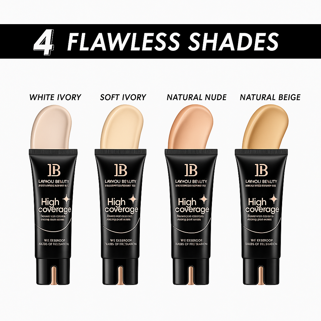 LAKYOU Beauty Waterproof Foundation Full Coverage Long Lasting Oil Control Matte Hydrating Makeup