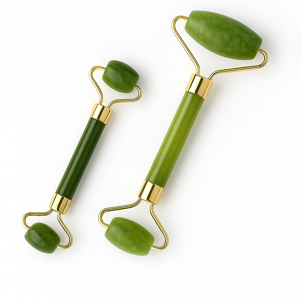 Jade Roller Face Massager – Anti-Aging, Skin Tightening, Wrinkle Remover, Face Roller, Eye Puffiness, Natural Jade Roller for Glowing Skin