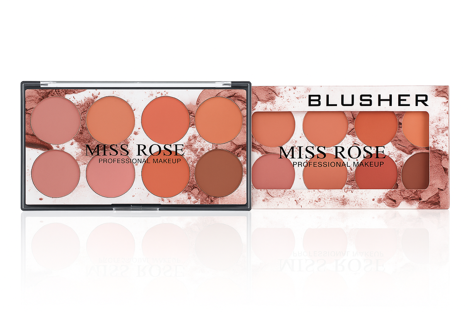 MISS ROSE Blusher Palette 8 Color Matte Powder Makeup Kit – Long Lasting, Highly Pigmented, Professional Face Cheek Blush