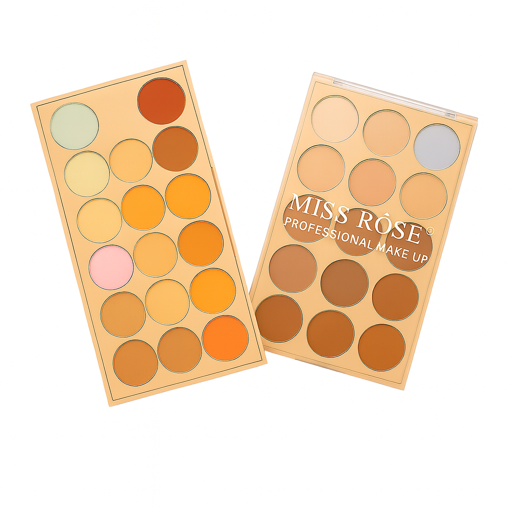 MISS ROSE 18 Color Concealer Palette Full Coverage Waterproof Contour Highlight Corrector Long Lasting Makeup Kit