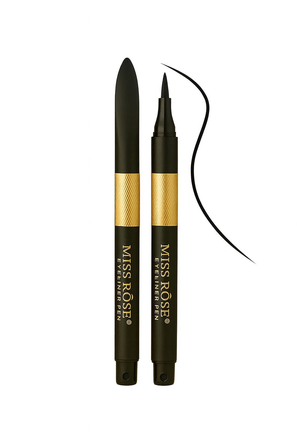 Miss Rose Waterproof Eyeliner Long Lasting Smudge Proof Bold Eye Makeup Matte Finish