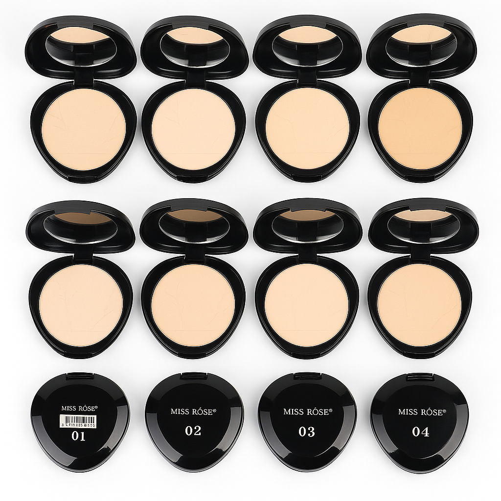 Miss Rose 2 in 1 Compact Powder | Oil Control, Long Lasting, Whitening Face Makeup, Full Coverage Matte Finish