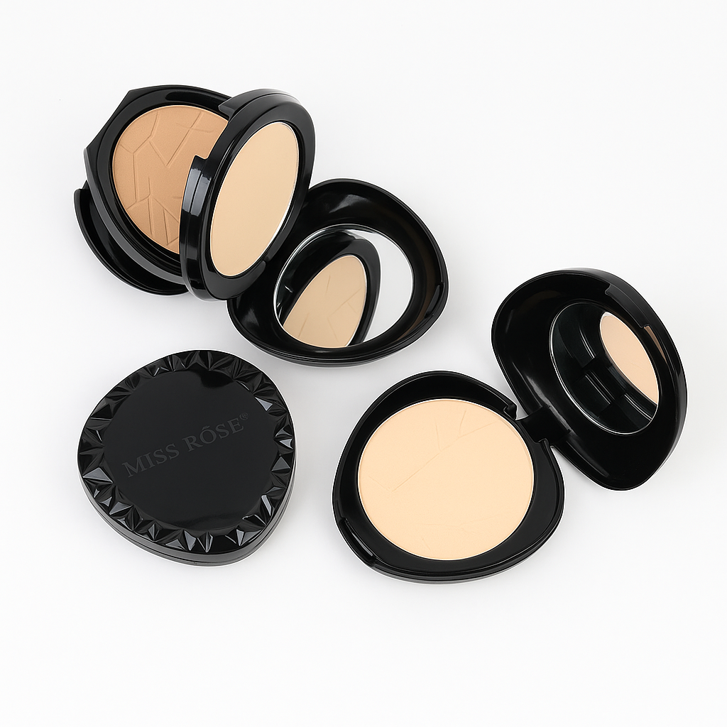 Miss Rose 2 in 1 Compact Powder | Oil Control, Long Lasting, Whitening Face Makeup, Full Coverage Matte Finish