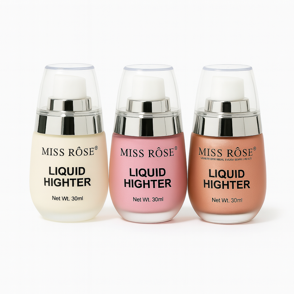 MISS ROSE Liquid Face Highlighter Long Lasting Glow Waterproof Shimmer Illuminator