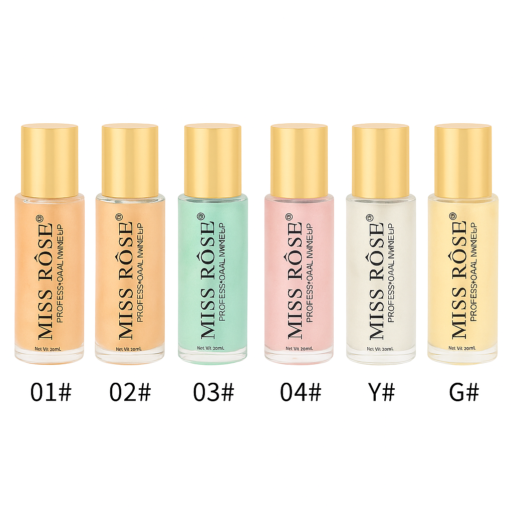 Miss Rôse Professional Makeup Primer  Oil-Free Shimmer Base | Long-Lasting Hydrating Glow Primer