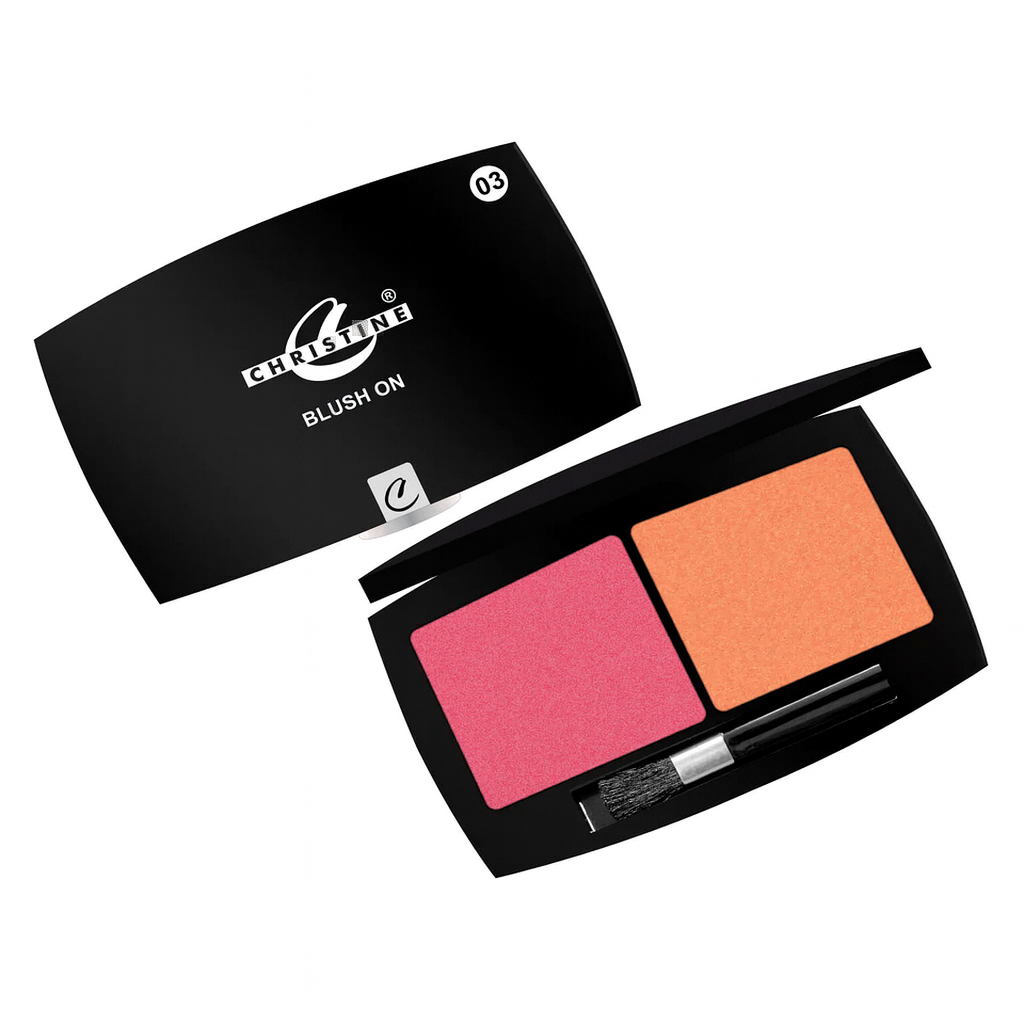 Christine Blush On – Long Lasting Matte & Shimmer Duo Blusher Palette