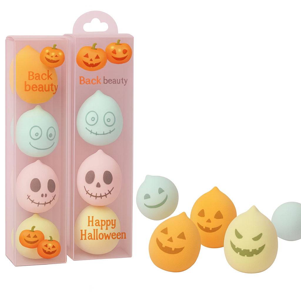 Flawless Blend Set Pack of 4 Ultra Soft Makeup Puffs for Foundation and Concealer Beauty Blender Sponge Kit for Smooth Airbrushed Finish Cosmetic Tool