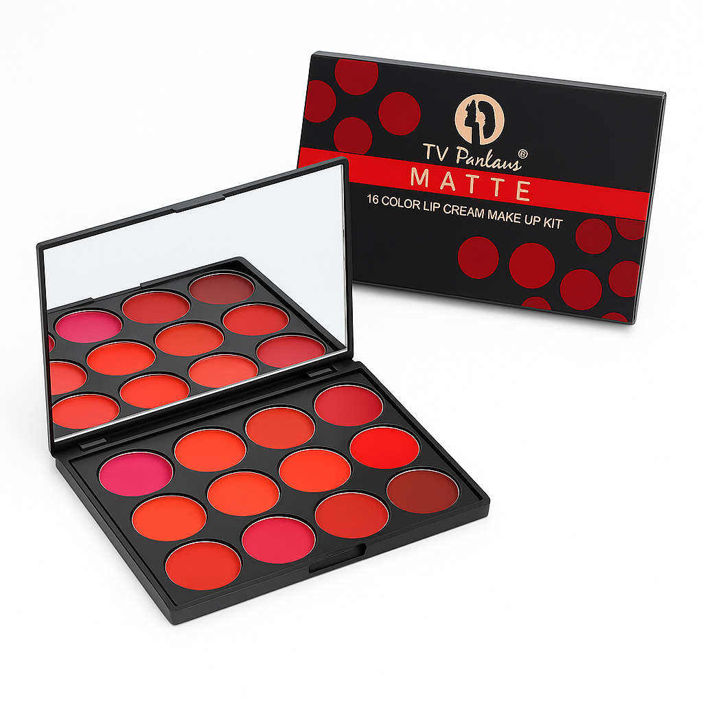 TV Parlour 15 Color Matte Lipstick Palette Long Lasting Waterproof Smudge Proof Creamy Lip Colors