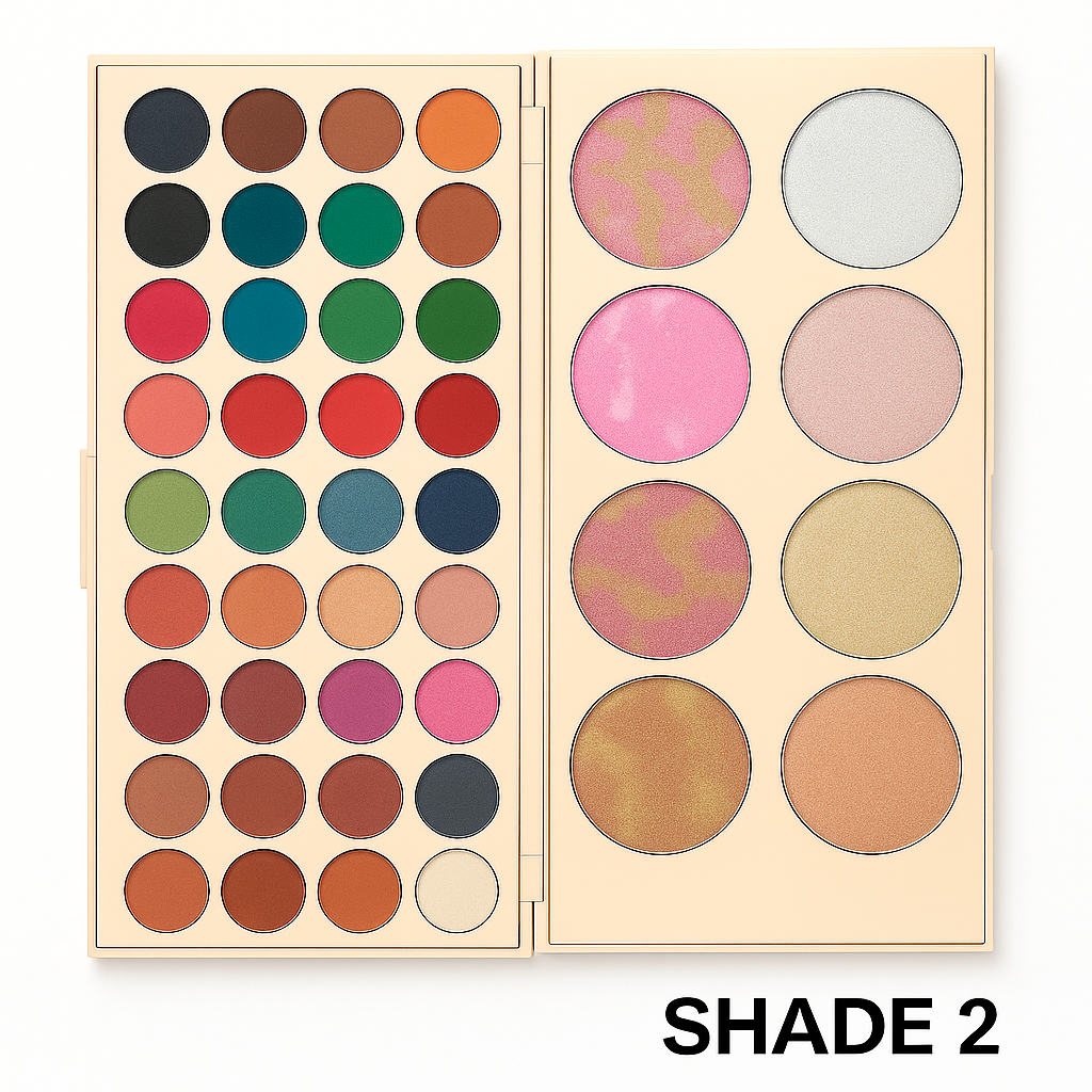 TV Parlor™ Eyebrow & Blush Palette – 2-in-1 Waterproof, Pigmented & Long-Lasting Makeup Kit