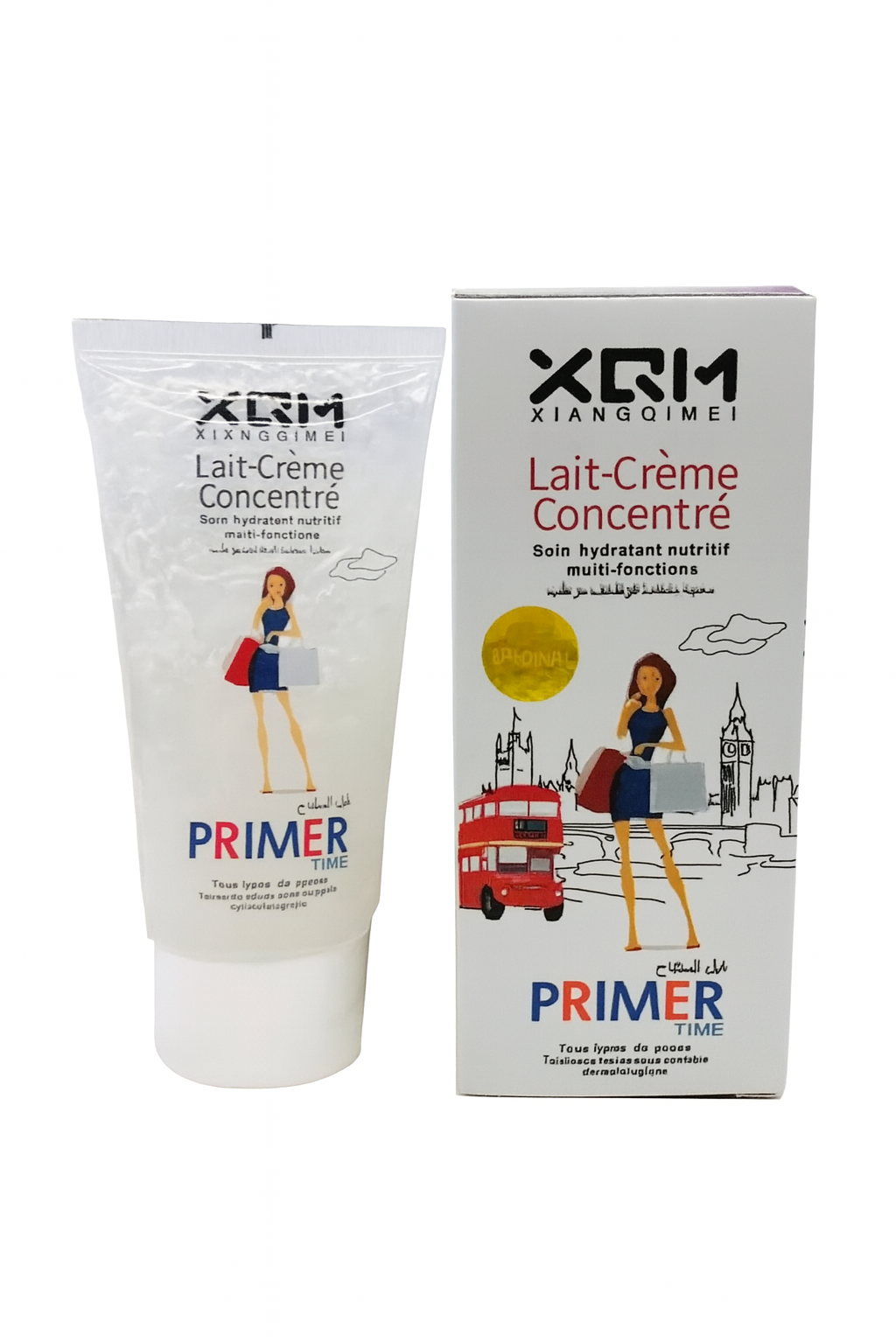 XQM Xiangqimei Primer Time Lait-Crème Concentré | Hydrating Moisturizer & Makeup Base | Multi-Function Long Lasting Smooth Finish